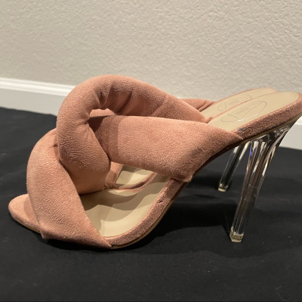 **BRAND NEW**Soft velvety mauve mules!  Size 6.